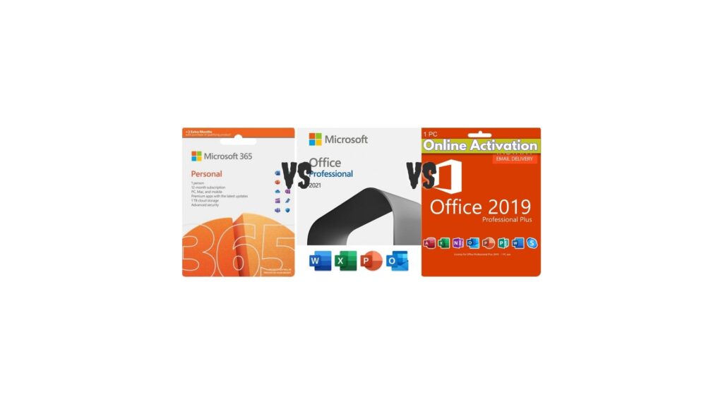 Office 365 Personal, Office 2019 Pro Plus și Office 2021 Pro Plus